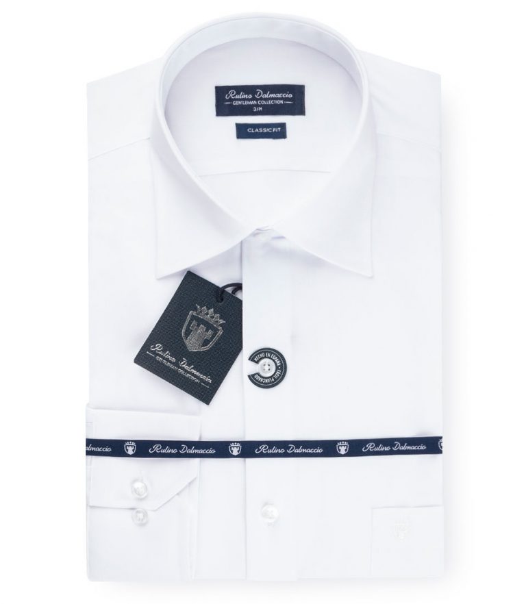 Camisa formal blanca lisa para hostelería, camarero o servicios